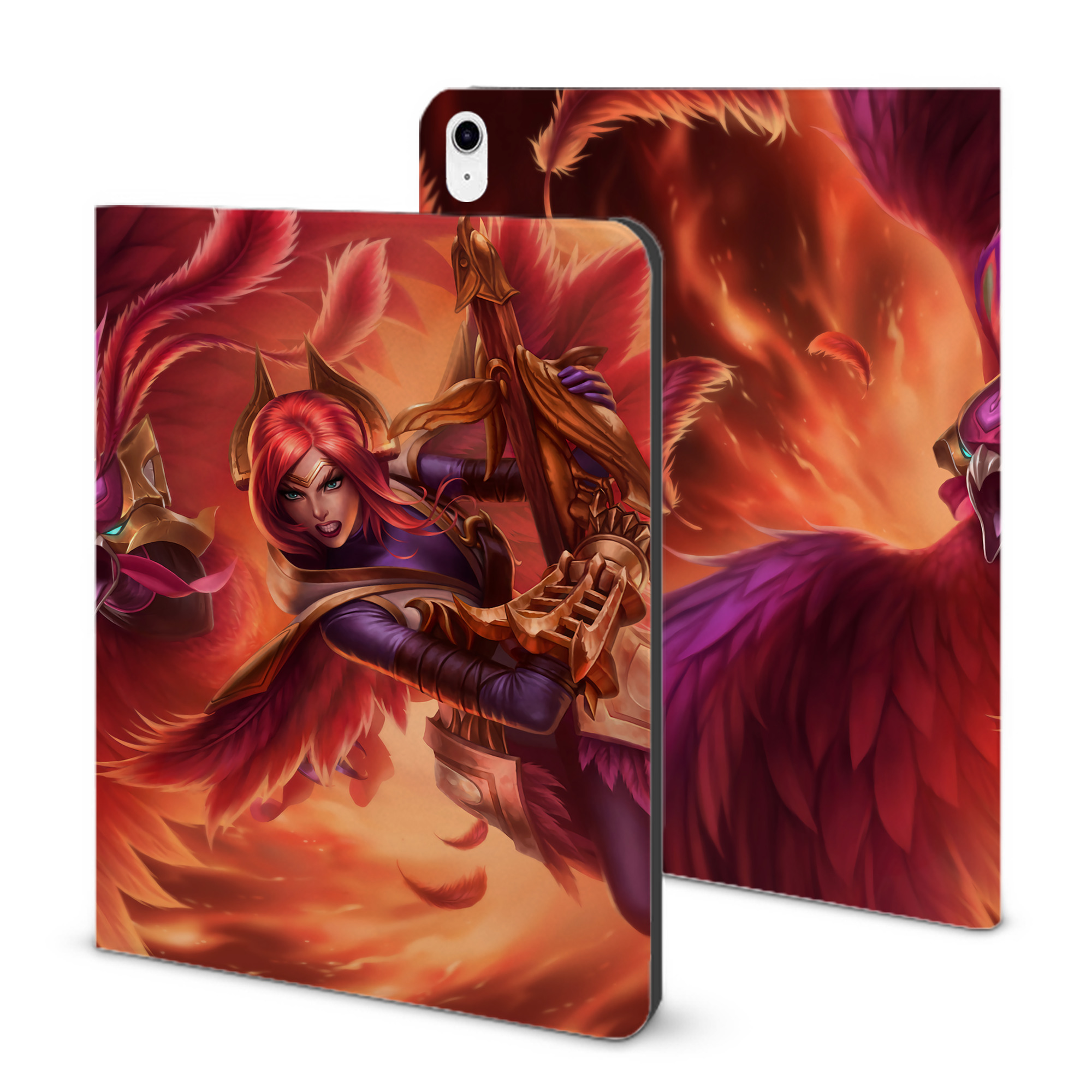 （画像用） リーグ・オブ・レジェンド League of Legends LOL IPad ケース ブック型 PUレザー TPU 耐衝撃 軽量 薄型 ペン収納なし 全面保護 IPad 各モデル対応